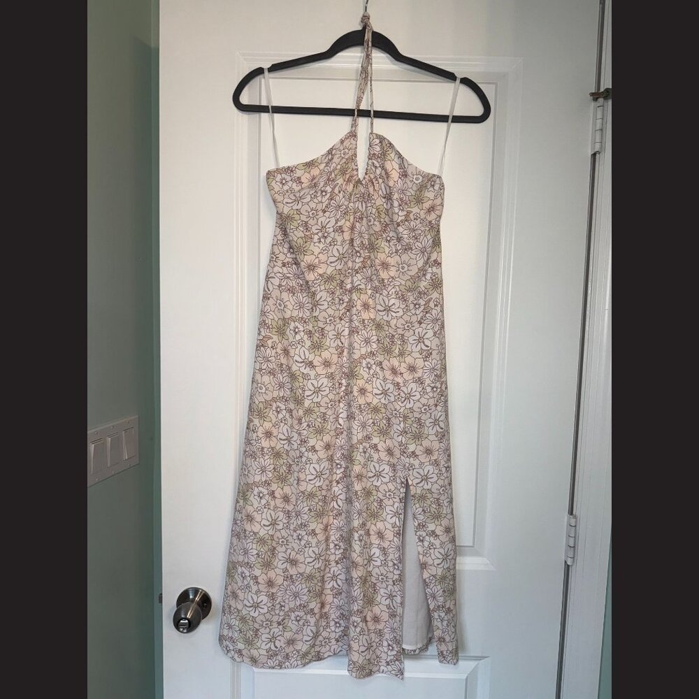 Aritzia Sunday Best pastel flower print midi dress M
